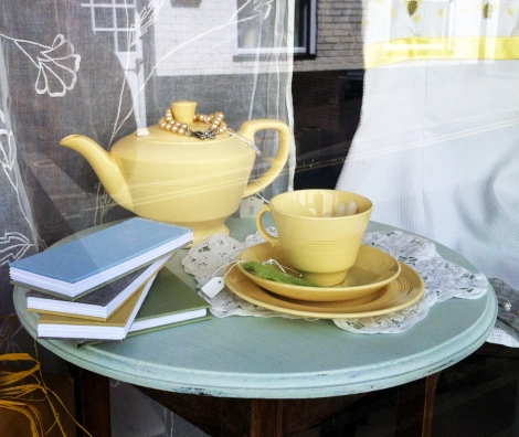 Vintage English china lemon tea set